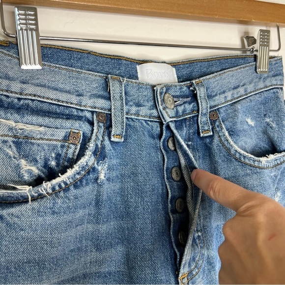 Boyish Billy High Rise Tapered Leg Denim Jeans Starman Distressed - Picture 4 of 11